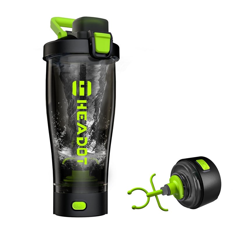 HeaDot Electric Protein Shaker Bottle,Shakers Cups for Protein Shakes and Meal Replacement Shakes, 24 Oz Echargeable Type-C Blender Bottles,Made with Tritan, BPA Free